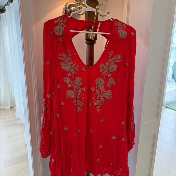 Free People Red Floral Dress - Picture 7 of 7